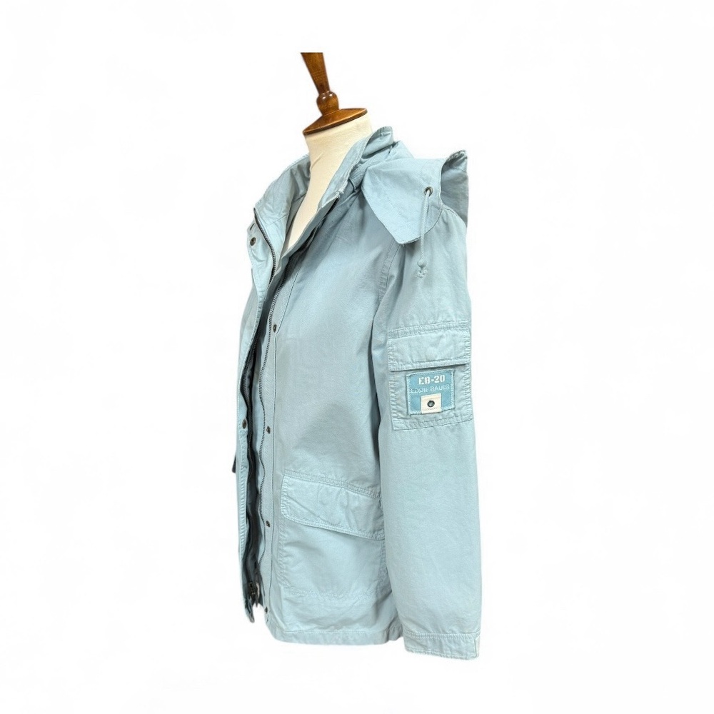 Eddie Bauer EB20 Light Blue Hooded Jacket Size S